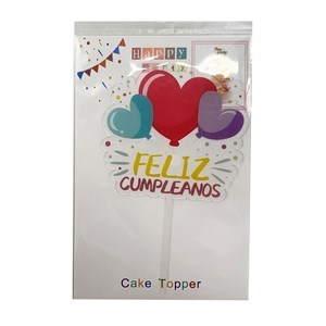 Imagen de Adorno torta Feliz cumpleaños PACK x12, varios modelos