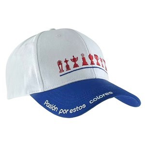 Imagen de Gorro con visera, azul blanco