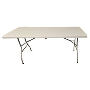 Imagen de Mesa Berlina Home, patas plegables, de PVC y hierro