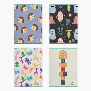 Imagen de Cuaderno de 48 hojas rayado, Sote PACK x12, 4 diseños