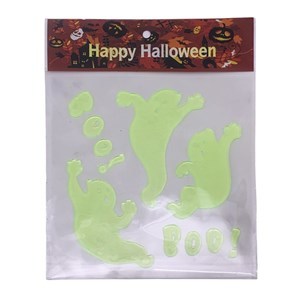 Imagen de Adorno fluorescente de gel autoadhesivo, para vidrio en bolsa varios diseños