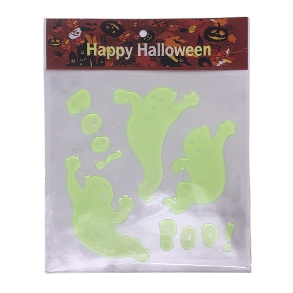 Imagen de Adorno fluorescente de gel autoadhesivo, para vidrio en bolsa varios diseños