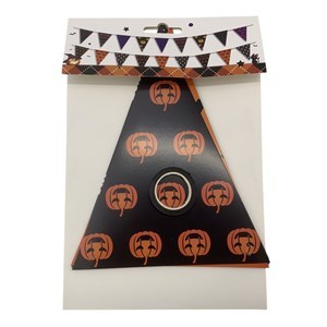 Imagen de Adorno para colgar, 9 banderines de cartón, diseños de halloween