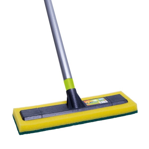 Imagen de Mopa esponja abrasiva, con mango de madera, ALKLIN