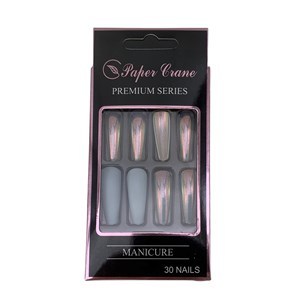 Imagen de Uñas postizas adhesivas, 8 uñas pintadas, 22 para pintar, incluye lima y esteca, en caja varios colores