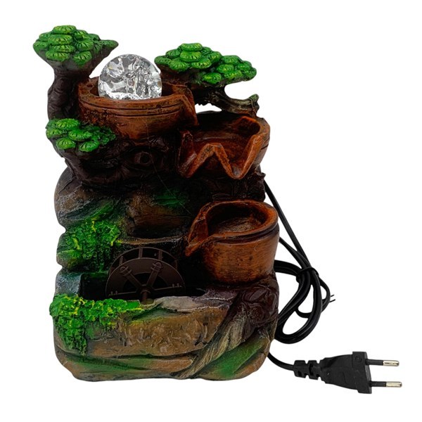 Imagen de Fuente de agua, de resina con esfera, en caja, varios modelos