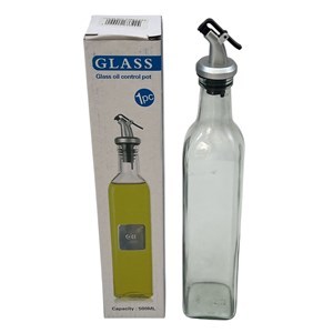 Imagen de Condimentero aceitera y vinagrera de vidrio, 500ml, en caja