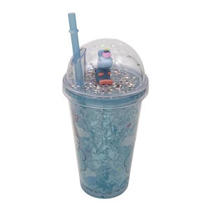 Imagen de Vaso de acrílico con sorbito 450ml, tapa rosca, varios colores