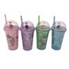 Imagen de Vaso de acrílico con sorbito 450ml, tapa rosca, varios colores
