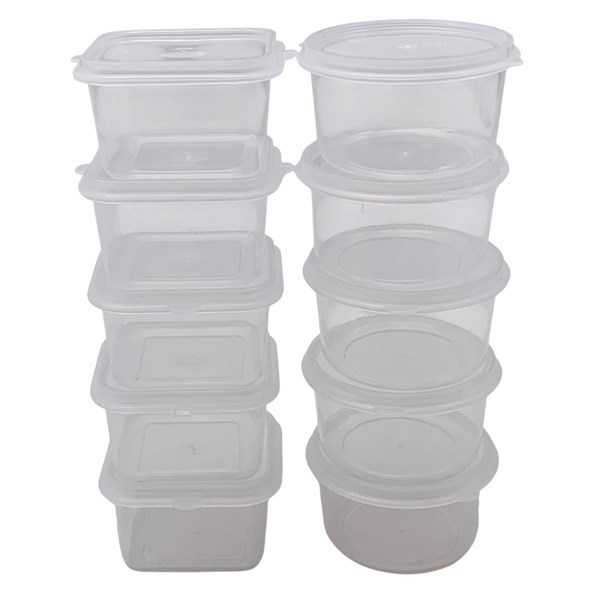 Imagen de Frasco de plástico con tapa, PACK x10, en bolsa