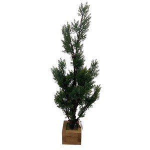 Imagen de Árbol navideño común, 102 ramas 66cm, con maceta de madera