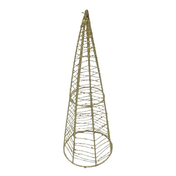 Imagen de Adorno árbol navideño para mesa, de metal calado 25cm