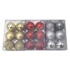 Imagen de Bolas navideñas x6 4cm, 3 texturas, en caja de mica varios colores