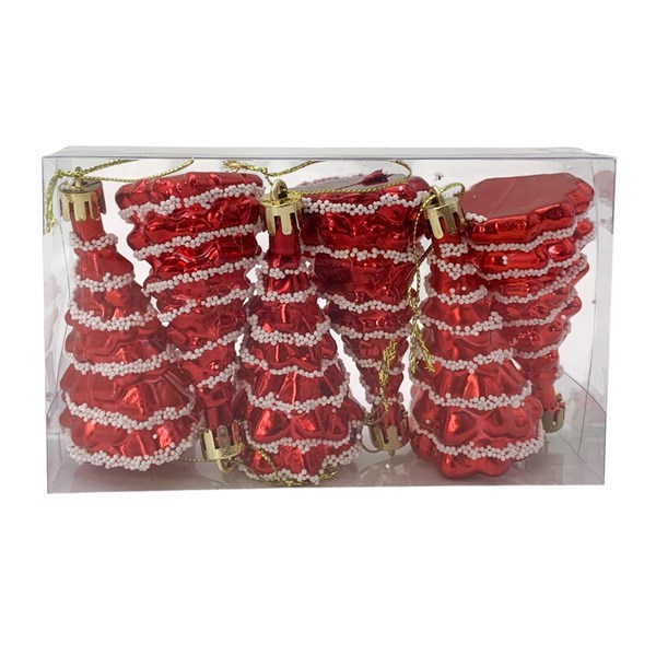 Imagen de Adorno navideño arbolito para colgar x6, en caja