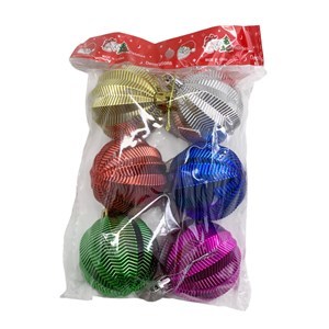 Imagen de Bolas navideñas x6 6cm, surtidas, en bolsa