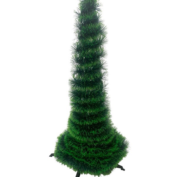 Imagen de Árbol navideño 150cm, espiral plegable, pie de plástico, 2 colores