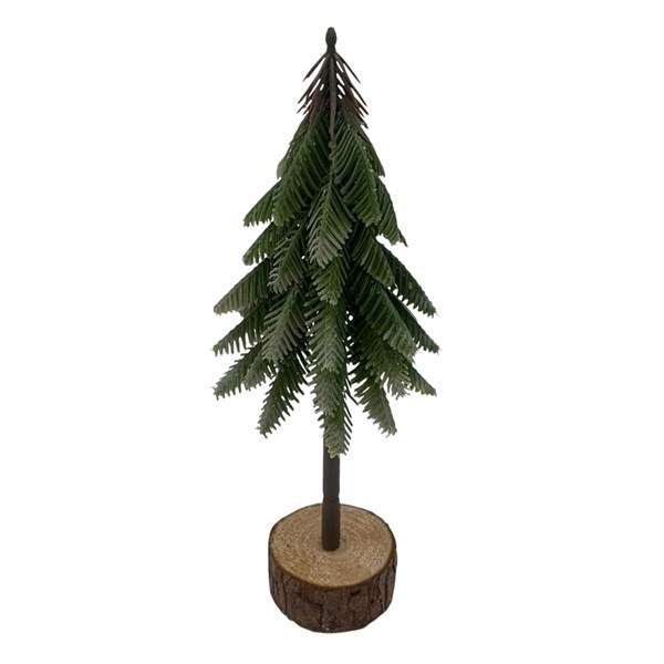 Imagen de Adorno árbol navideño para mesa con base de madera