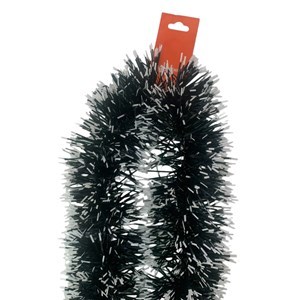 Imagen de Guirnalda boa navideña verde puntas blancas