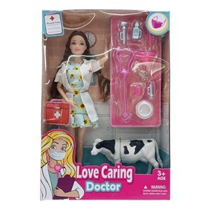 Imagen de Muñeca articulada veterinaria con accesorios, en caja