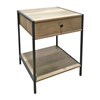 Imagen de Mesa auxiliar o de luz de hierro y MDF 1 estante 1 cajón, en caja Berlina Home