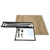 Imagen de Escritorio de hierro y MDF con estantería lateral, en caja Berlina Home