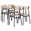 Imagen de Mesa con 4 sillas de hierro y madera, en caja Berlina Home