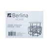 Imagen de Mesa redonda de hierro y MDF con 4 bancos, MARRON, en caja Berlina Home