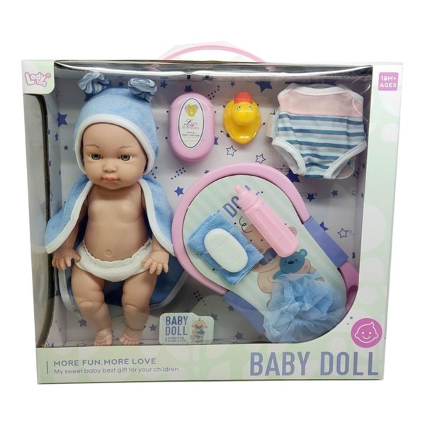Imagen de Bañito con bebote y accesorios, en caja