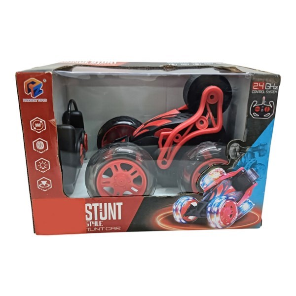 Imagen de Auto a control remoto 360º con luz, recarga USB + 2AA, en caja, 2 colores