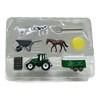 Imagen de Tractor a fricción, mini, con remolque, animales de granja y accesorios, en caja