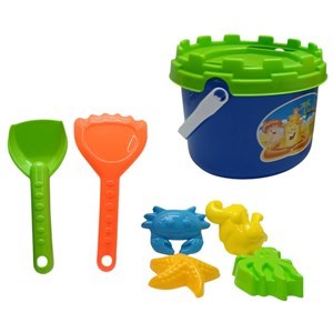 Imagen de Juego para playa, balde, cernidor y accesorios, en red