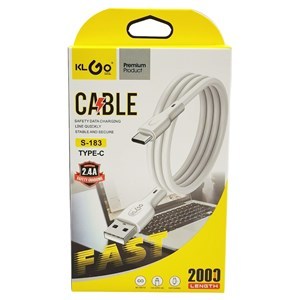 Imagen de Cable USB-C 2m, varios colores, KLGO, en caja