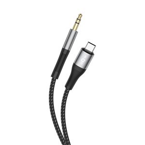 Imagen de Cable auxiliar para audio 1m con entrada USB-C, varios colores, KLGO en caja
