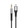 Imagen de Cable auxiliar para audio 1m con entrada USB-Lightning, varios colores, KLGO en caja