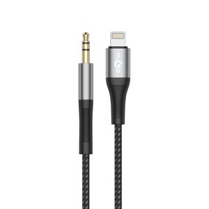 Imagen de Cable auxiliar para audio 1m con entrada USB-Lightning, varios colores, KLGO en caja