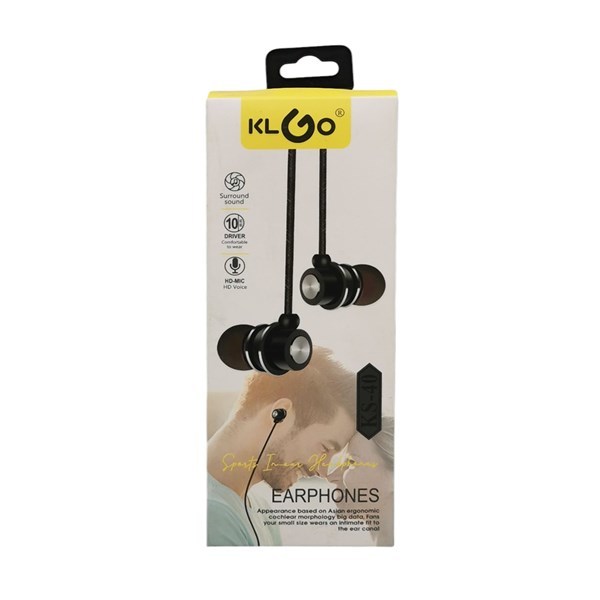 Imagen de Auriculares con cable auxiliar 3.5mm, varios colores, KLGO en caja