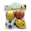 Imagen de Pelota de cuerina x4, en bolsa