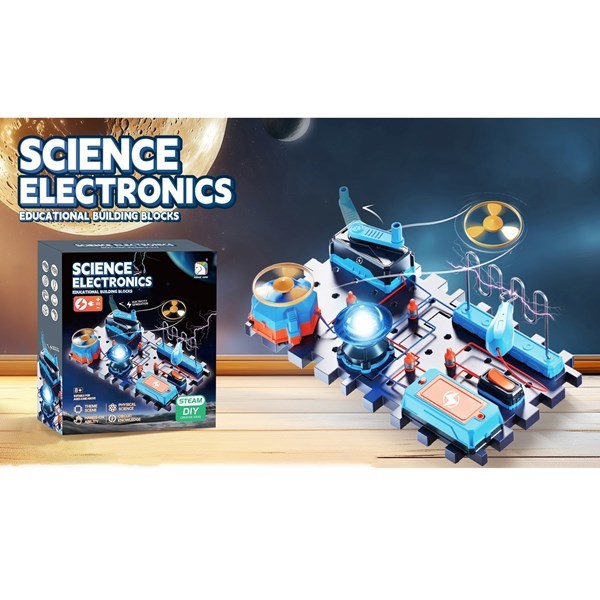 Imagen de Juego de ciencia, circuitos electrónicos, 16 piezas, 3AAA, en caja