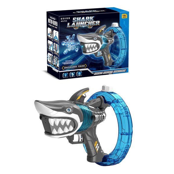 Imagen de Pistola de agua tiburón, recargable USB, en caja