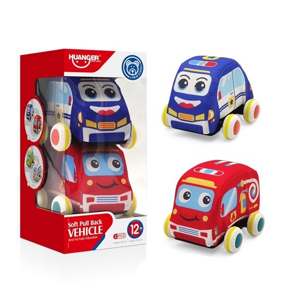 Imagen de Auto a fricción de tela x2, HUANGER, en caja