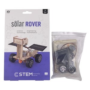 Imagen de Puzzle 3D, madera con panel solar, robot en caja