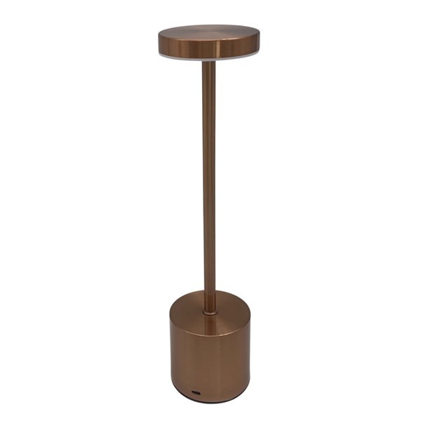 Imagen de Lámpara portátil veladora de metal, táctil USB, en caja