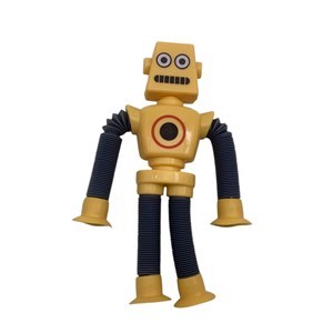 Imagen de Amansaloco extensible con ventosas, con luz robot, en bolsa, varios colores