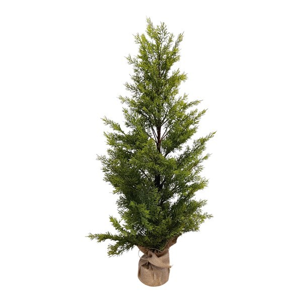 Imagen de Árbol navideño frondoso ciprés, 168 ramas 90cm, con base de arpillera, en caja