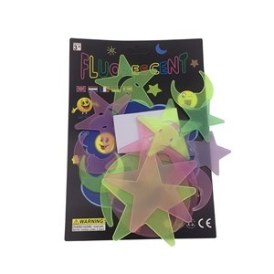Imagen de Estrellas fluorescentes 20 piezas con pegamento, en blister