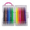 Imagen de Marcadores doble punta x12 colores, en estuche de plástico
