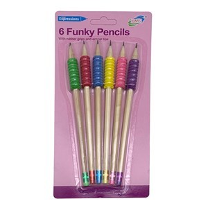 Imagen de Lapiz negro con agarre, x6, en blister