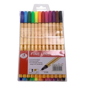 Imagen de Marcadores x12 finos punta 0.4, en sobre PVC