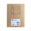 Imagen de Mesa auxiliar o de luz de hierro y MDF 1 estante 1 cajón, en caja Berlina Home