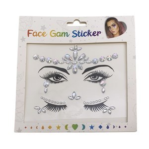 Imagen de Stickers autoadhesivos brillos, faciales, en blister, PACKx12